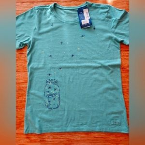 LIFE IS GOOD,  Crusher tee green size M NWT